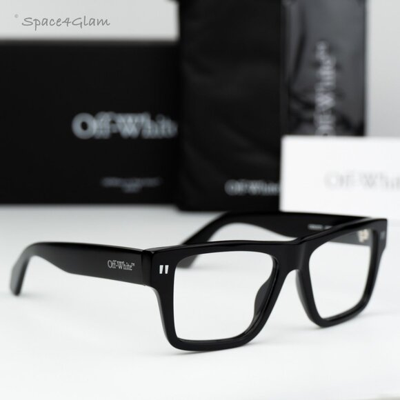 Off-White Women Eyeglasses Black Square OERJ075 STYLE 75 1000 NEW AUTHENTIC - Picture 1 of 11